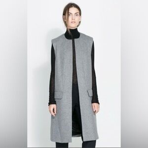 Zara Gray Sleeveless Coat
